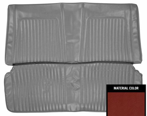 PUI Interiors 1967-68 Chevrolet Camaro Hardtop Standard Red Rear Bench Seat Cover 67FS30C