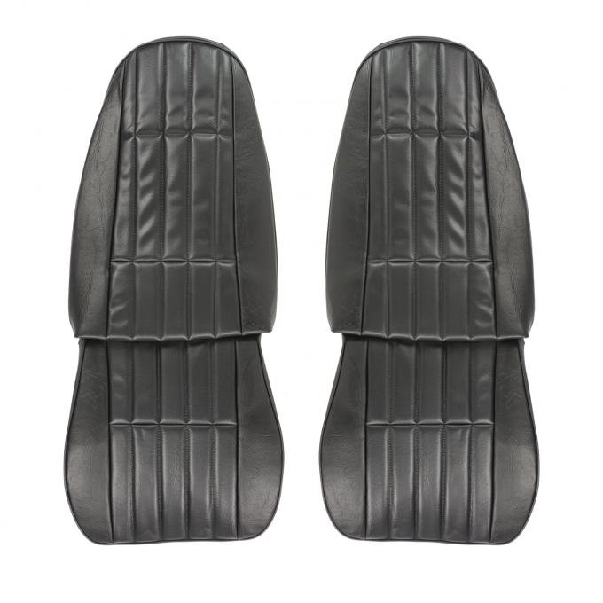 PUI Interiors 1976 Pontiac Firebird Standard Black Front Bucket Seat Covers 76ES10U