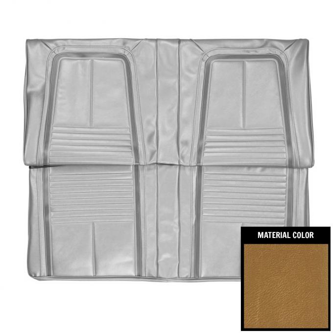 PUI Interiors 1967 Camaro Deluxe W/Std Frame Conversion Gold & White Rear Bench Seat Covers 67DSF43C