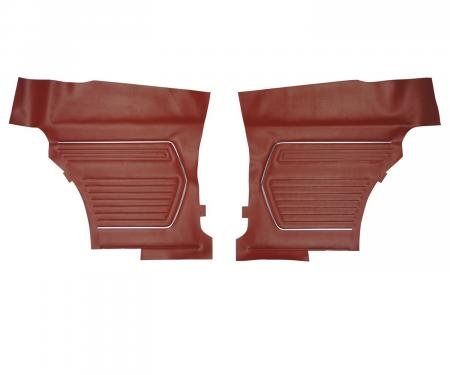 PUI Interiors 1969 Chevrolet Camaro Standard Hardtop Red Rear Door Panels D221C