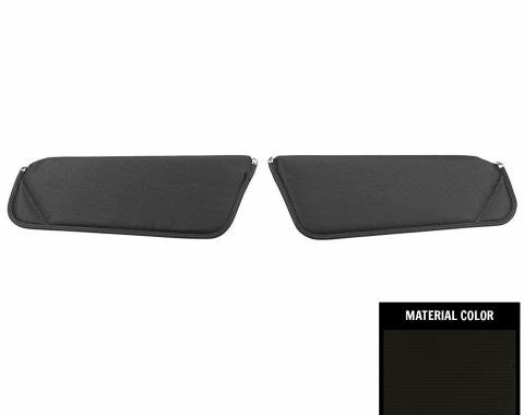 PUI Interiors 1971-1973 GM F-Body Black Perforated Sun Visors 71FV100B