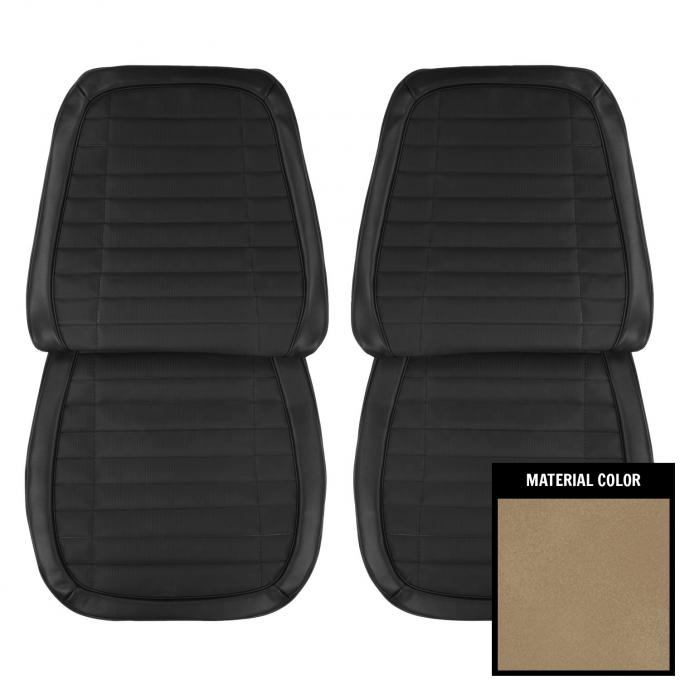 PUI Interiors 1970 Pontiac Firebird Deluxe Sandalwood Front Bucket Seat Covers 70HS41US