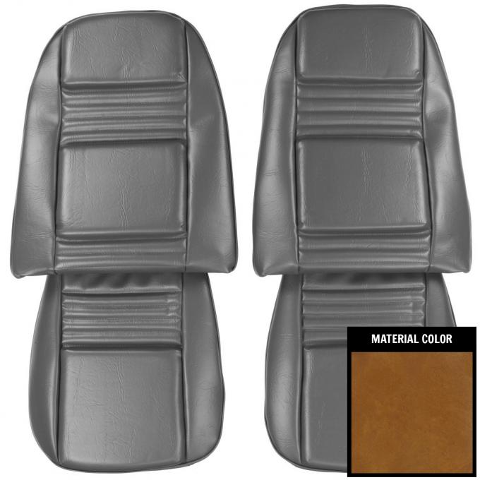 PUI Interiors 1978-1981 Pontiac Firebird Deluxe Camel Front Bucket Seat Covers 78HS48U