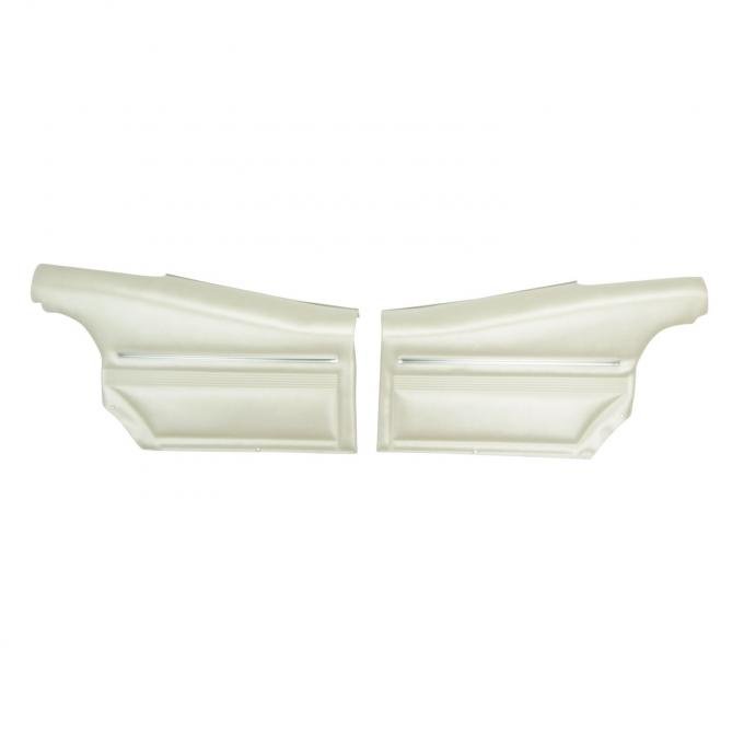 PUI Interiors 1968 Firebird Hardtop Standard Pre-Assembled Pearl/Black Rear Door Panels PD624C