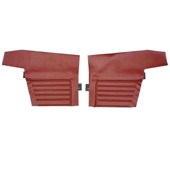PUI Interiors 1968 Chevrolet Camaro Convertible Platinum Edition Red Rear Door Panels 68FD30V