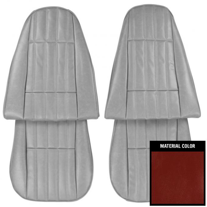 PUI Interiors 1979 Pontiac Firebird Standard Carmine Front Bucket Seat Covers 79ES38U