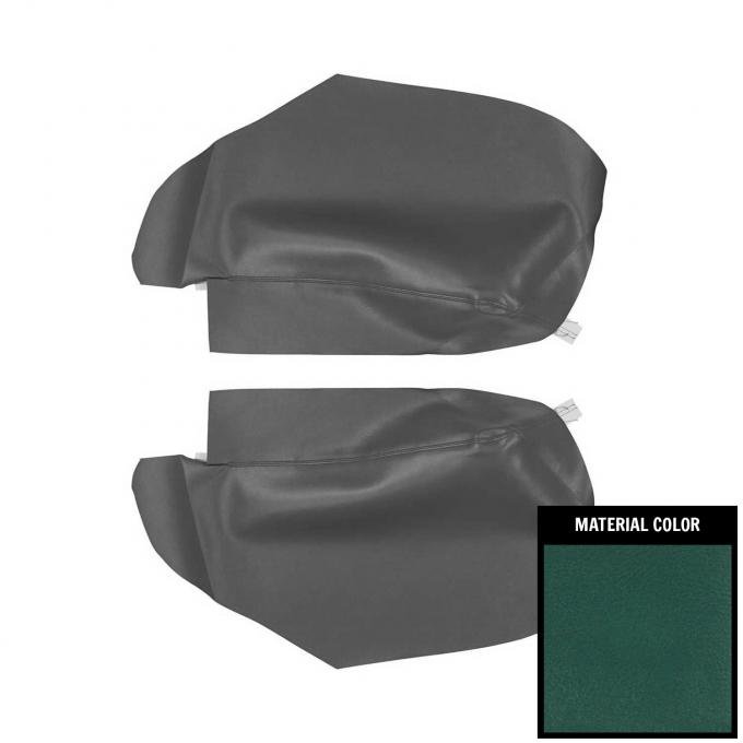 PUI Interiors 1967 Pontiac Firebird Hardtop Dark Aqua Rear Arm Rest Covers 67FR04C