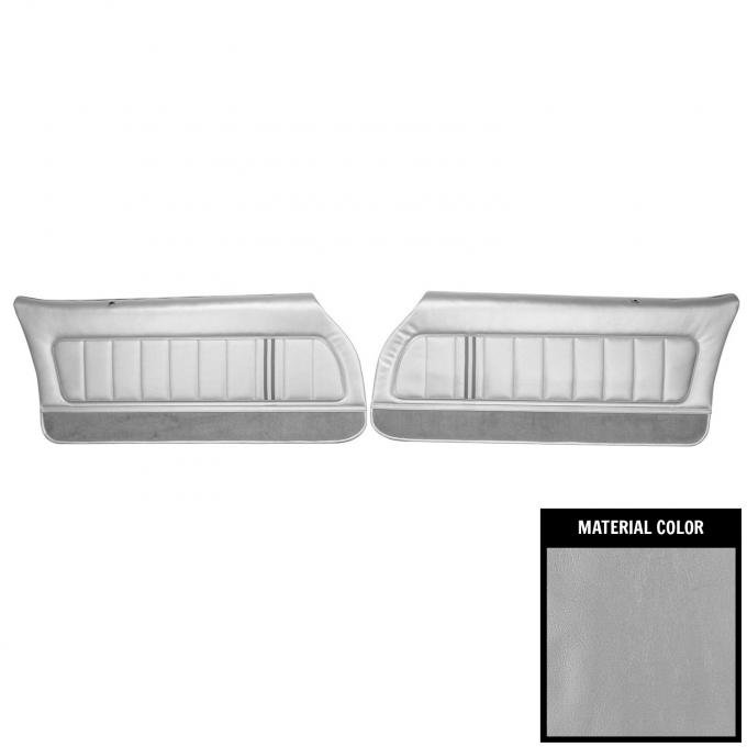 PUI Interiors 1980-81 Camaro LT/Berlinetta/Custom Vinyl Pre-Assembled Silver Front Door Panels 80FDLT66-P