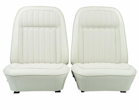 PUI Interiors 1969 Chevrolet Camaro Deluxe White Pre-Assembled Front Bucket Seats 69DS37US-P