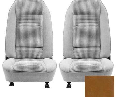PUI Interiors 1979-1980 Pontiac Firebird Custom Cloth Camel Front Bucket Seat Covers 79HSC48U