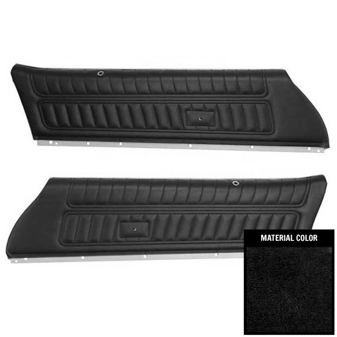 PUI Interiors 1976 Camaro/Firebird Standard Pre-Assembled Black Front Door Panels 76FD10-P
