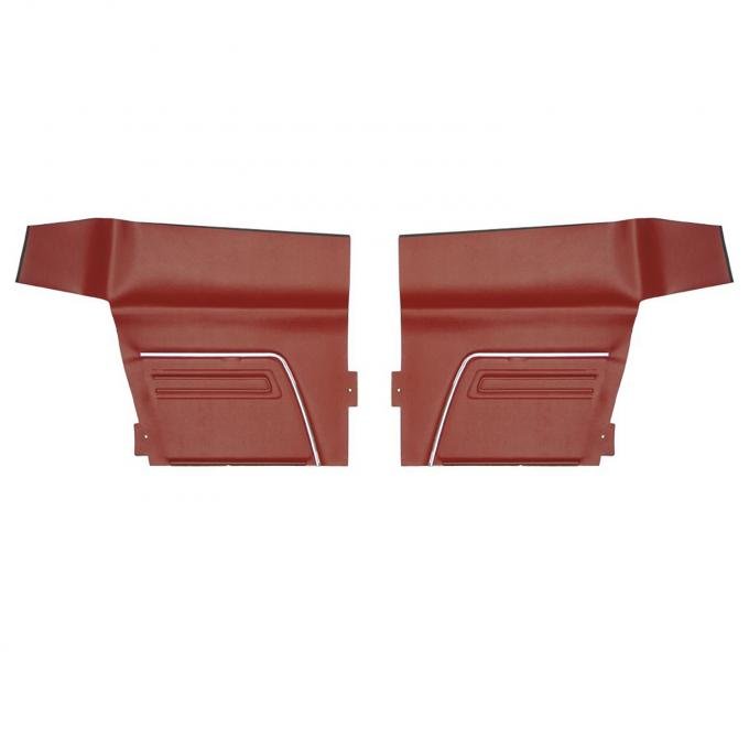 PUI Interiors 1969 Chevrolet Camaro Convertible Platinum Edition Standard Red Rear Door Panels 69FD30V