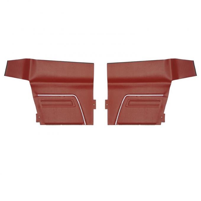 PUI Interiors 1969 Chevrolet Camaro Convertible Platinum Edition Standard Red Rear Door Panels 69FD30V