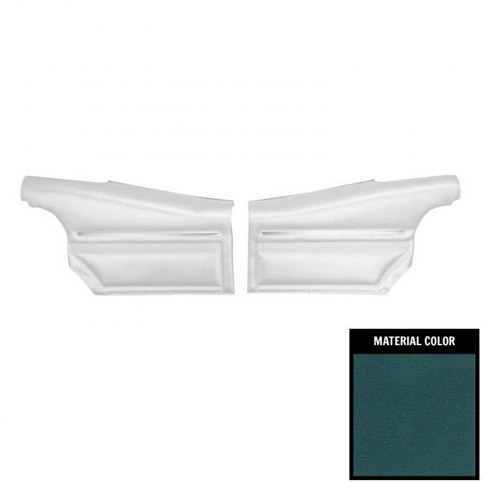 PUI Interiors 1968 Firebird Hardtop Standard Pre-Assembled Medium Blue Rear Door Panels PD628C