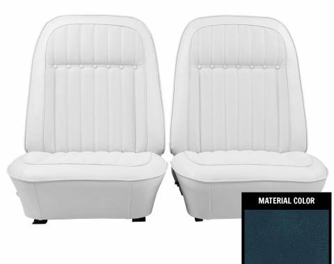 PUI Interiors 1969 Chevrolet Camaro Deluxe Dark Blue Pre-Assembled Front Bucket Seats 69DS16US-P