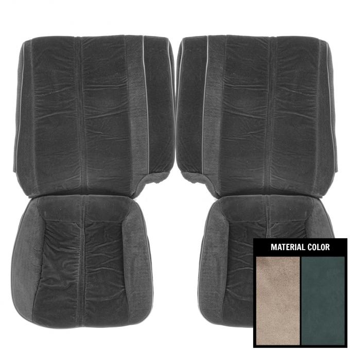 PUI Interiors 1984-86 Camaro Berlinetta/Custom Hardtop Gray Cloth Rear Split Bench Seat Cover 84DSC02CS