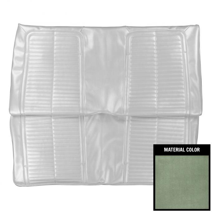 PUI Interiors 1969 Pontiac Firebird Dark Metallic Green Stationary Rear Bench Seat Cover 69ES24C