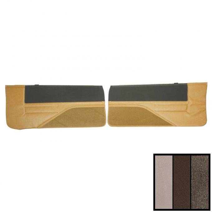 PUI Interiors 1984-1986 Pontiac Firebird/Trans Am Pewter/Graphite Front Door Panels 84ED8217