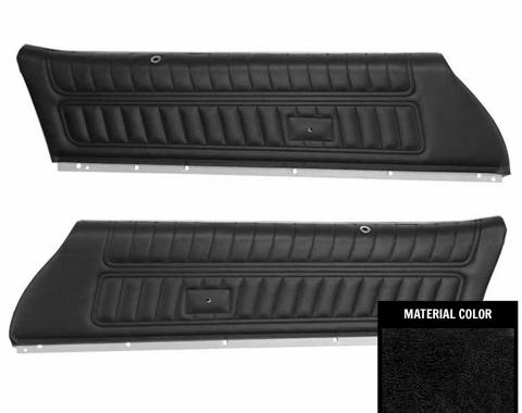 PUI Interiors 1976 Camaro/Firebird Standard Pre-Assembled Black Front Door Panels 76FD10-P