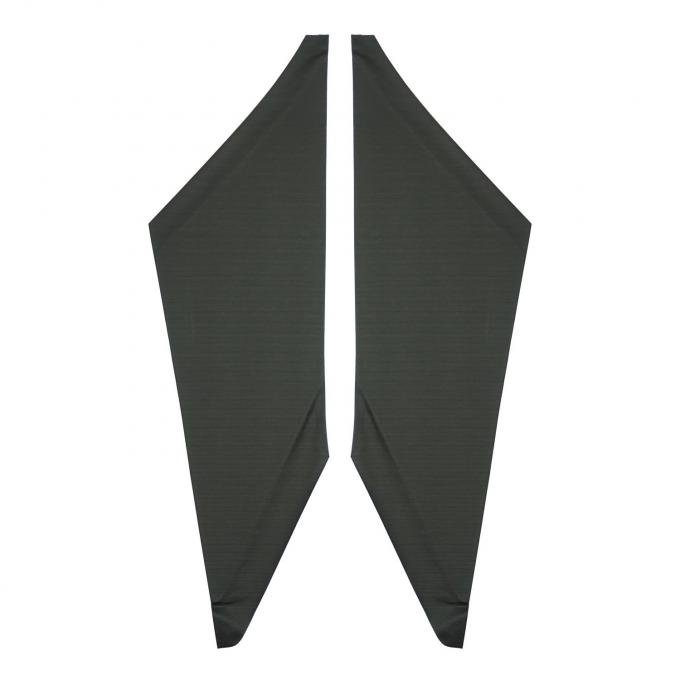 PUI Interiors 1968-1969 Chevrolet Camaro/Pontiac Firebird Black Ribbed Earmuff Boards 67FHB100R