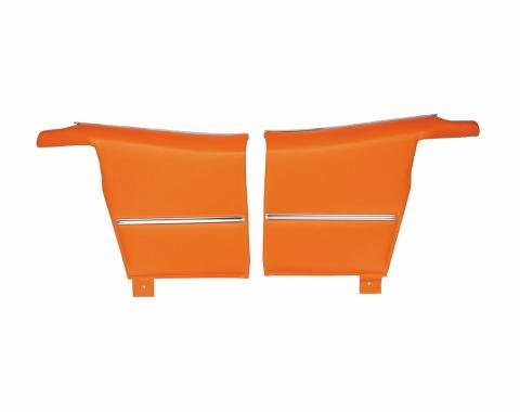 PUI Interiors 1969 Camaro Convertible Deluxe Pre-Assembled Orange Rear Door Panels 68DD26V-P