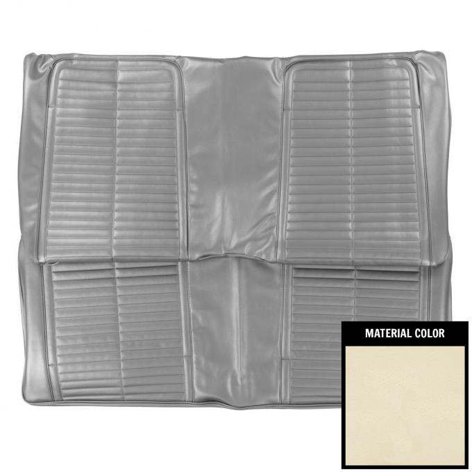 PUI Interiors 1967-69 Pontiac Firebird White Stationary Rear Bench Seat Cover 67ES37C