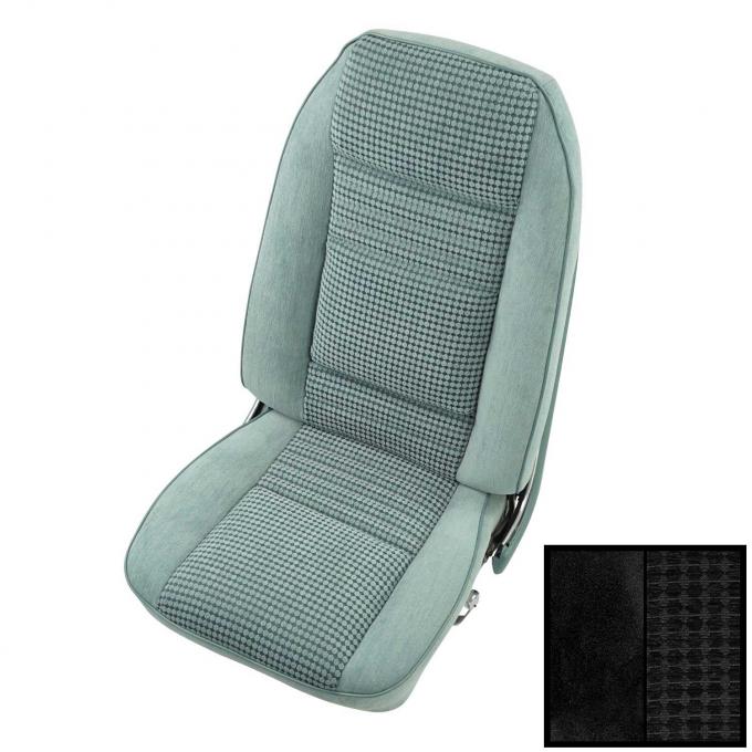 PUI Interiors 1979-1980 Pontiac Firebird Custom Cloth Black Front Bucket Seat Covers 79HSC70U