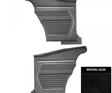 PUI Interiors 1969 Chevrolet Camaro Hardtop Standard Pre-Assembled Black Rear Door Panels PD220C