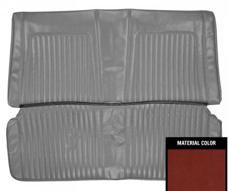 PUI Interiors 1967-68 Chevrolet Camaro Hardtop Standard Red Rear Bench Seat Cover 67FS30C