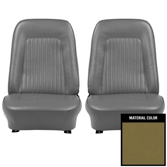 PUI Interiors 1968 Chevrolet Camaro Standard Gold Front Bucket Seat Covers 68FS46U