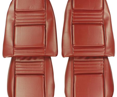 PUI Interiors 1978-1981 Pontiac Firebird Deluxe Carmine Front Bucket Seat Covers 78HS38U