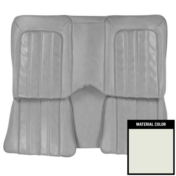 PUI Interiors 1976 Pontiac Firebird Hardtop Deluxe White Rear Bench Seat Cover 76HS37C
