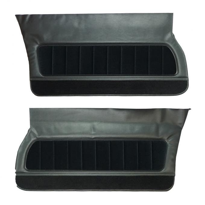 PUI Interiors 1978-1979 Chevrolet Camaro LT/Berlinetta Custom Vinyl Black Front Door Panels 78FDLTC70