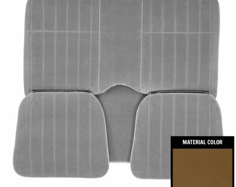 PUI Interiors 1971-1977 Chevrolet Camaro Hardtop Custom Cloth Buckskin Rear Bench Seat Cover 71FSC36C