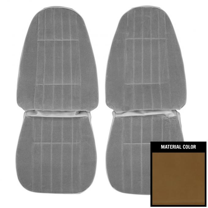 PUI Interiors 1971-1977 Chevrolet Camaro Custom Cloth Buckskin Front Bucket Seat Covers 71FSC36U