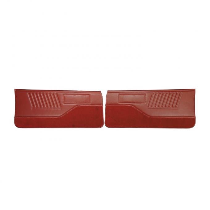 PUI Interiors 1986 Chevrolet Camaro Standard Red Front Door Panels 86FD38