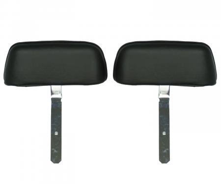 PUI Interiors 1969 Camaro/Firebird Pre-Assembled Bent Bar Black Headrests 69FH10U-PB