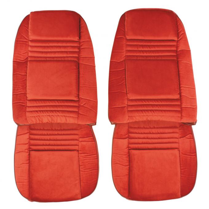 PUI Interiors 1978 Pontiac Firebird Deluxe Carmine Front Bucket Seat Covers 78HSC38U