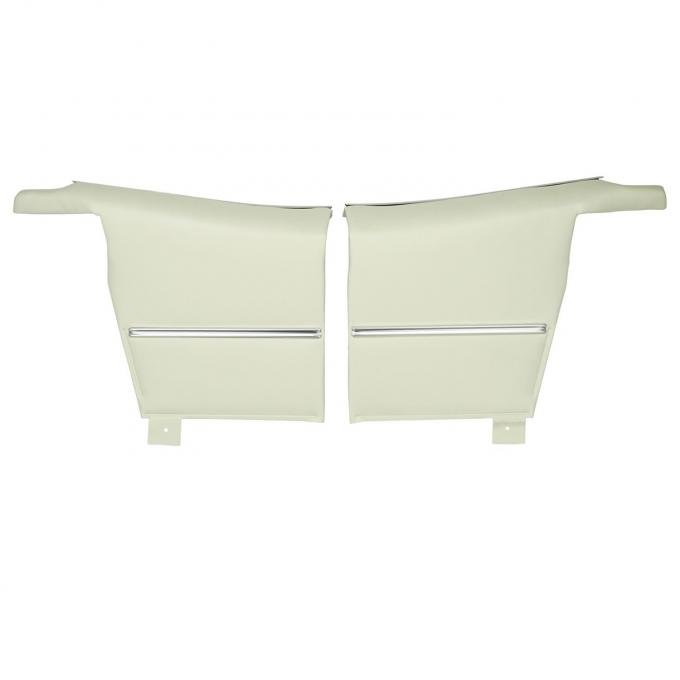 PUI Interiors 1969 Camaro Convertible Deluxe Pre-Assembled White Rear Door Panels 68DD37V-P