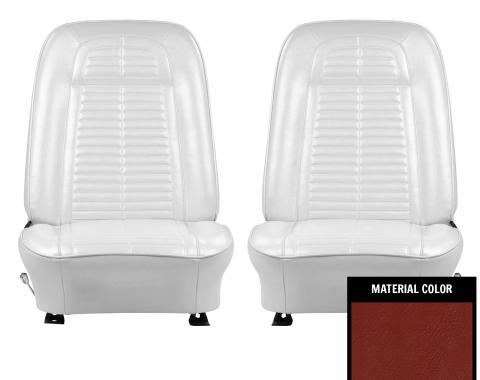 PUI Interiors 1967-68 Pontiac Firebird Bright Red Front Bucket Seat Covers 67ES30U