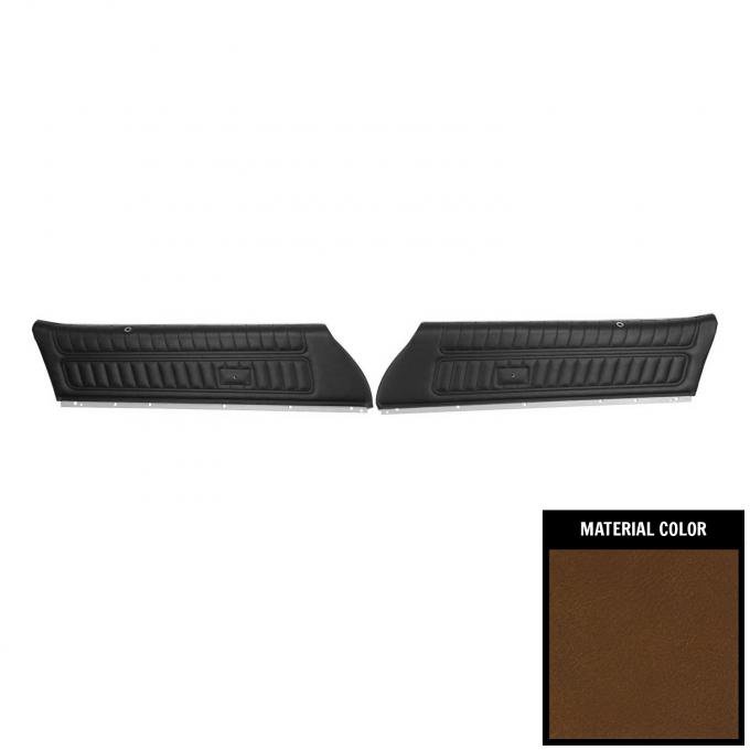 PUI Interiors 1972-1975 Camaro/Firebird Standard. Pre-Assembled Dark Saddle Front Door Panels 76FD42-P