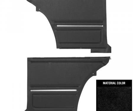 PUI Interiors 1967 Camaro/Firebird Hardtop Pre-Assembled Platinum Black Rear Door Panels 67FD10C-P