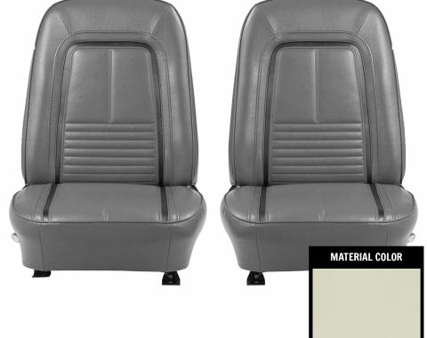 PUI Interiors 1967 Chevrolet Camaro Deluxe Pre-Assembled Off White & Black Front Bucket Seats 67DS40U-P