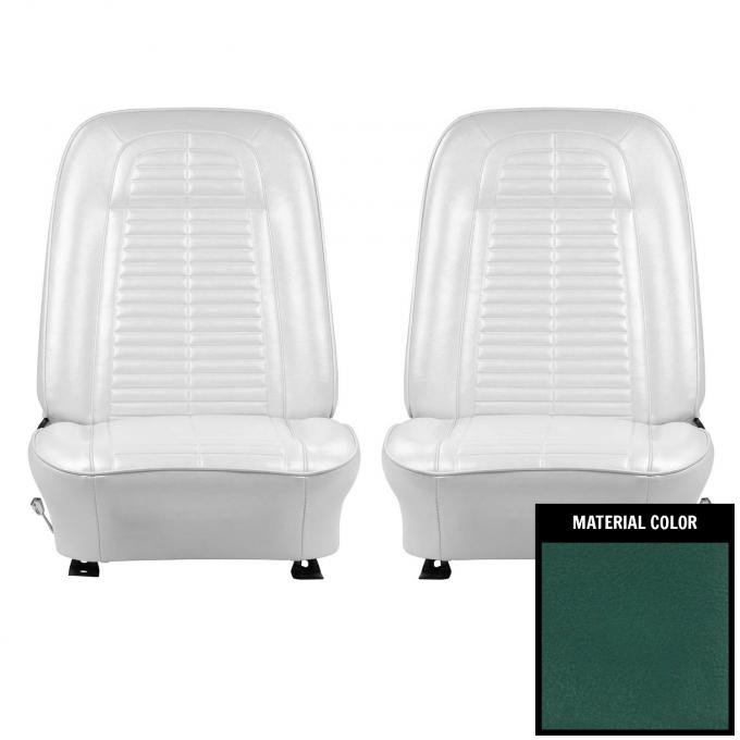 PUI Interiors 1968 Pontiac Firebird Dark Aqua Front Bucket Seat Covers 67ES04U