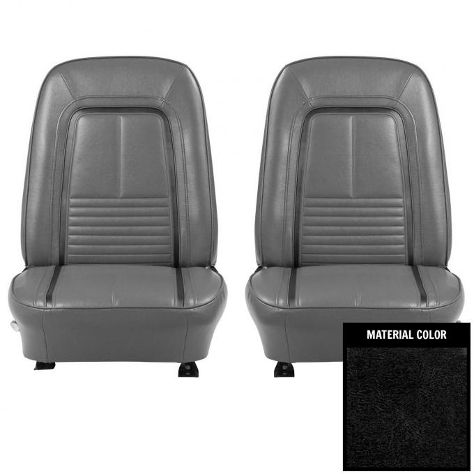 PUI Interiors 1967 Chevrolet Camaro Deluxe Pre-Assembled Black & Whte Front Bucket Seats 67DS10U-P