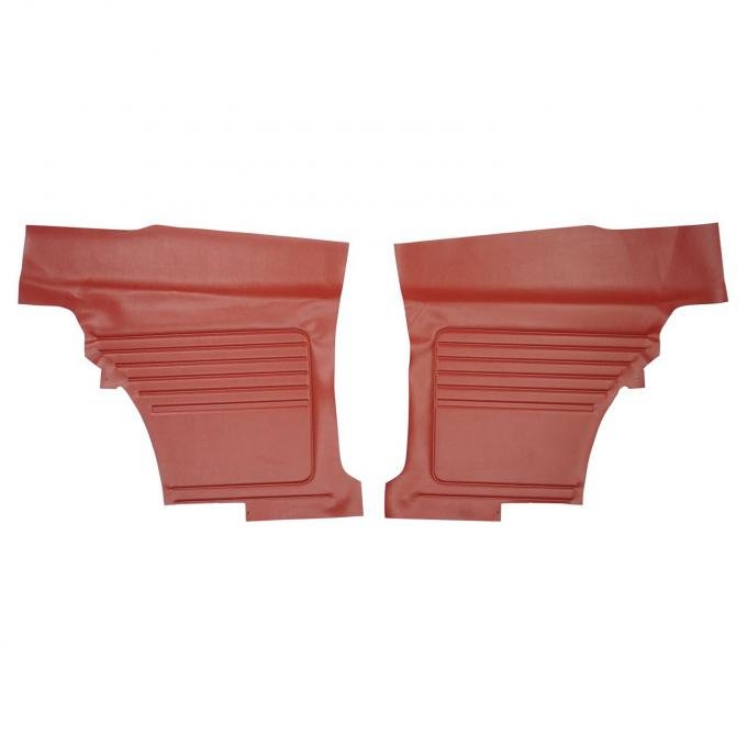 PUI Interiors 1968 Chevrolet Camaro Hardtop Platinum Edition Red Rear Door Panels 68FD30C