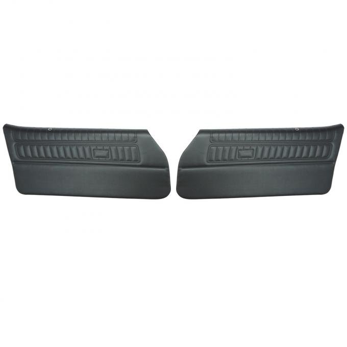 PUI Interiors 1970-1971 Pontiac Firebird Standard Pre-Assembled Black Front Door Panels 70ED10-P
