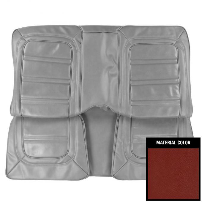 PUI Interiors 1973-1975 Pontiac Firebird Hardtop Deluxe Red Rear Bench Seat Cover 73HS30C