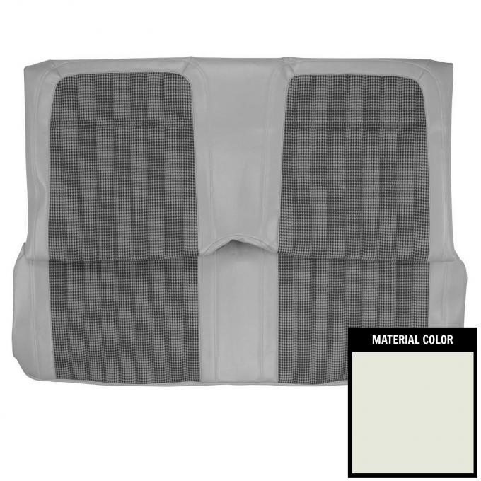 PUI Interiors 1969 Chevrolet Camaro Hardtop Deluxe Houndstooth White Rear Bench Seat Cover 69HT37C