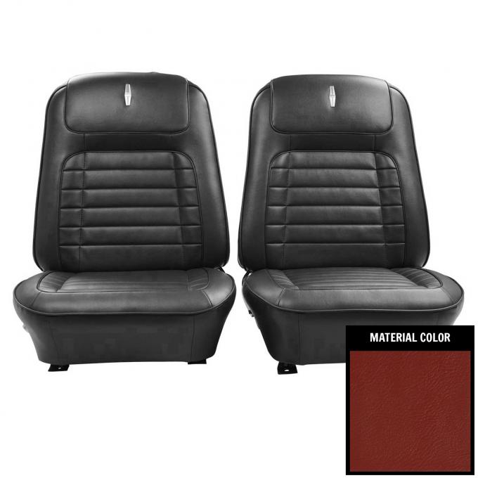 PUI Interiors 1968 Chevrolet Camaro Deluxe Red Pre-Assembled Front Bucket Seats 68DS30U-P